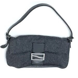 Vintage Y2K Gray Baguette Shoulder Micro Purse Mini Bag